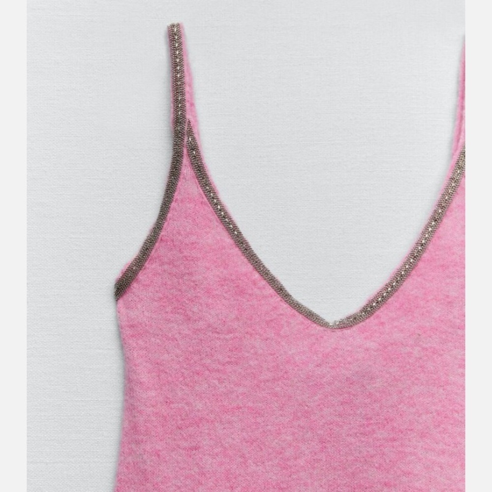 Zara Alpaca and Wool Dress Pink Mini Size S - Picture 3 of 9